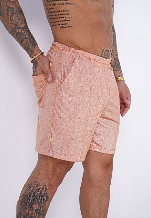 Shorts Metalizado Salmão