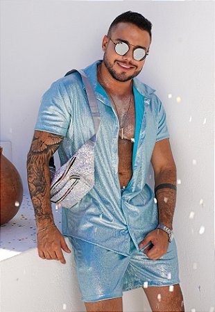 Conjunto Metalizado Azul
