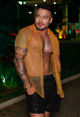 Camisa Tule Dourada