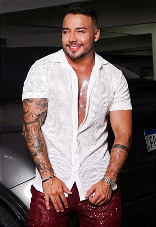 Camisa Paetê Branca