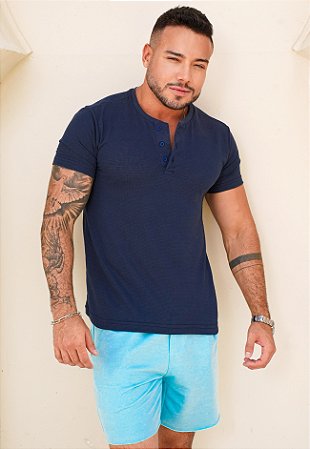 Camiseta Gola Padre Azul Marinho