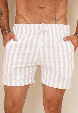 Shorts Linho Listrado
