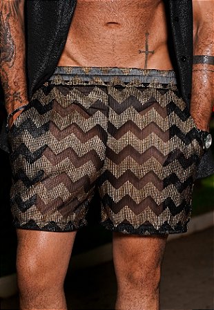 Shorts Tule Estampado Brilho