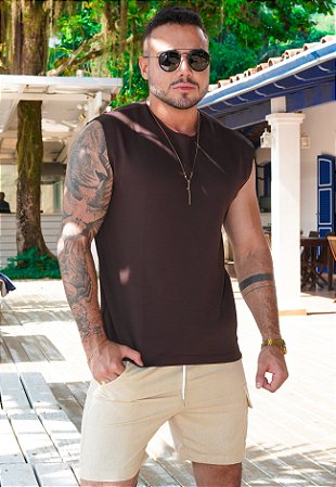 Regata Machão Marrom Café