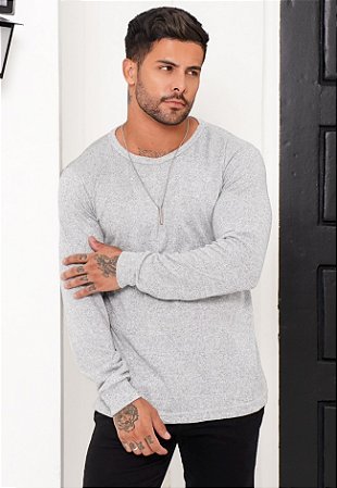 Blusa de Lã Cinza Mescla