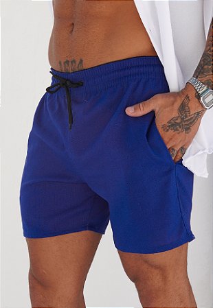 Shorts Linho Azul Bic