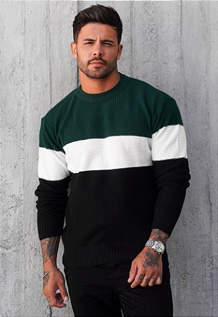 Suéter Tricot Tricolor