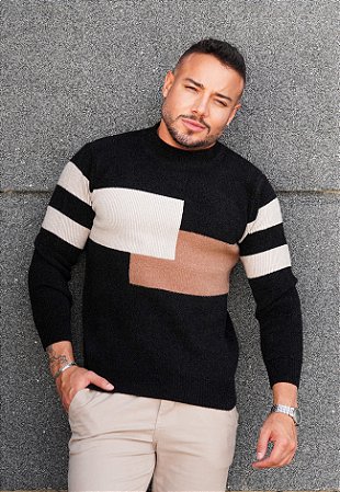 Suéter Tricot Tricolor