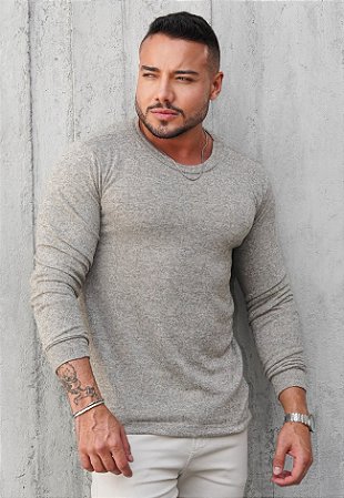 Blusa De Lã Cinza Pérola