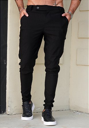 Calça Alfaiataria Italiana Skinny Preta
