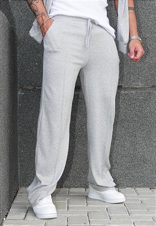 Calça Lã Cinza Prateado
