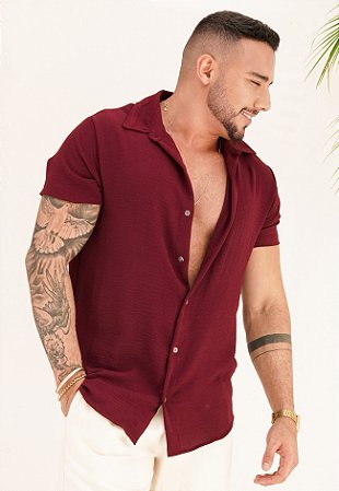 Camisa Duna Vermelho Marsala