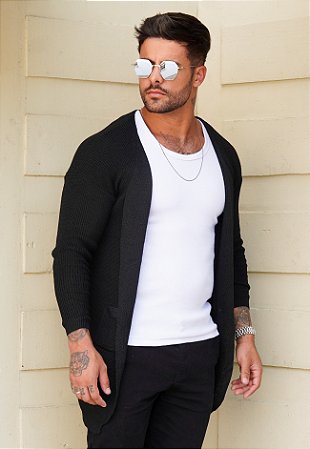 Cardigan Tricot Preto