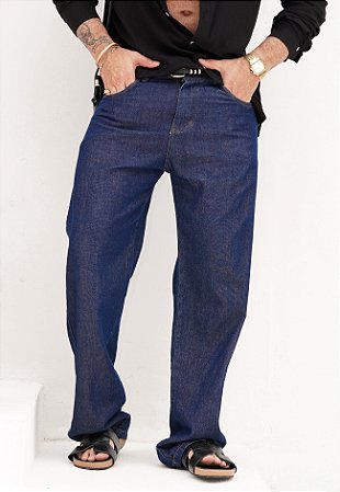 Calça Baggy Jeans Escura