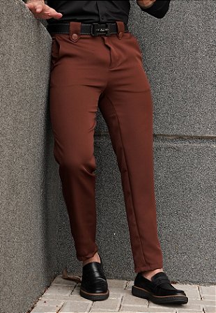 Calça Alfaiataria Milano Marrom Café