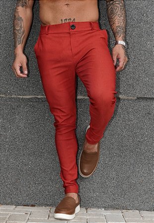 Calça Alfaiataria Skinny Terracota