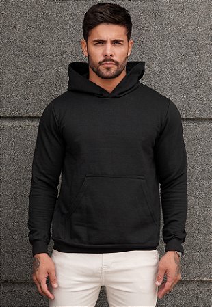 Blusa Moletom Capuz Preta