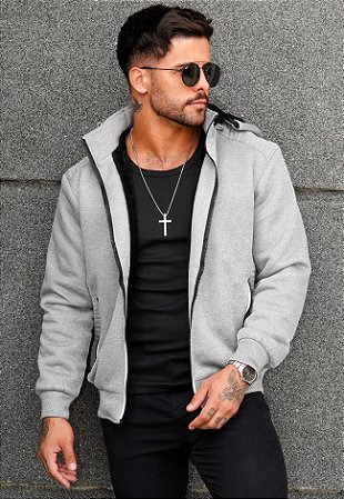 Jaqueta Tratorada Cinza Mescla