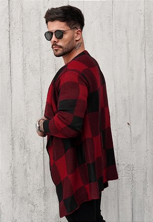 Cardigan Tricot Xadrez