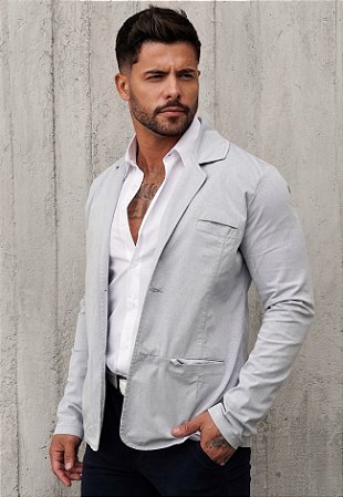 Blazer Alfaiataria Gelo