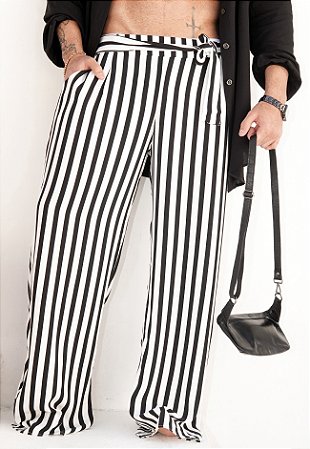 Calça Pantalona Clochard Listrada