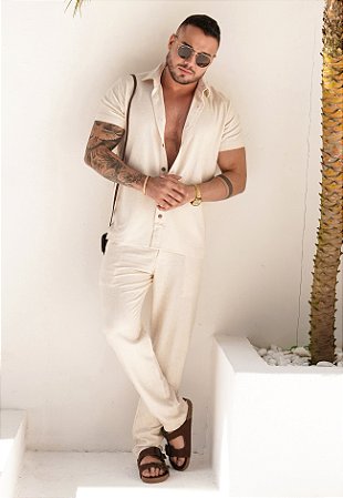 Conjunto Linho Areia