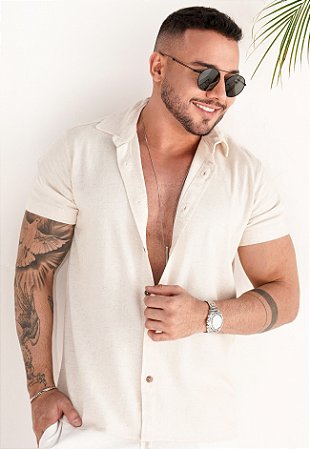 Camisa Linho Areia