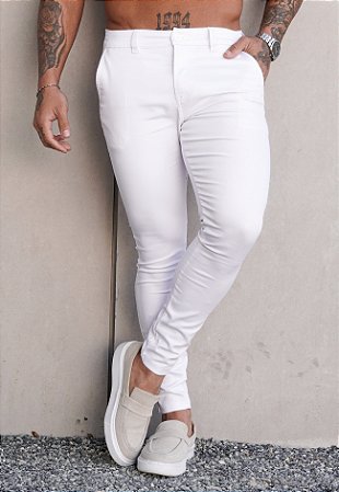 Calça Alfaiataria Sarja Branca