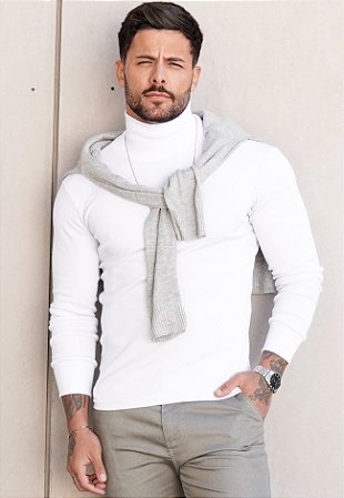 Blusa Gola Alta Branca