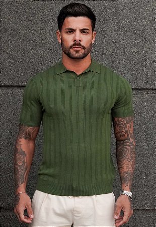 Blusa Tricot Verde Militar