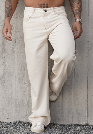 Calça Baggy Jeans Off White