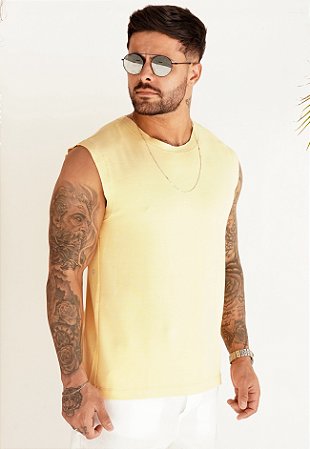 Regata Machão Amarelo Bebê