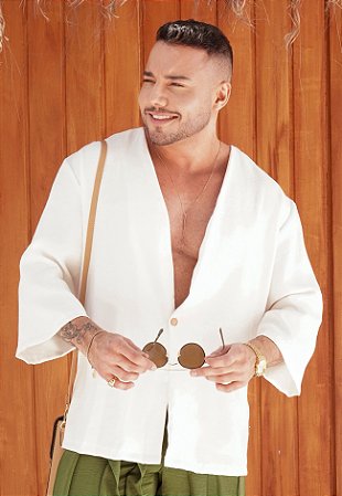 Kimono Blazer Alfaiataria Off White