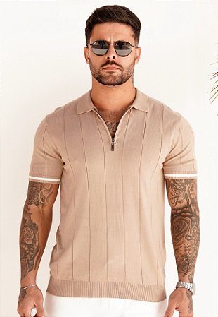 Blusa Polo Tricot Nude