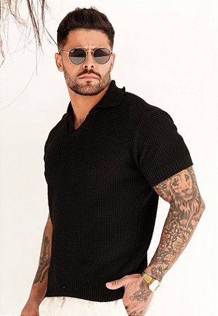 Camiseta Tricot Preta