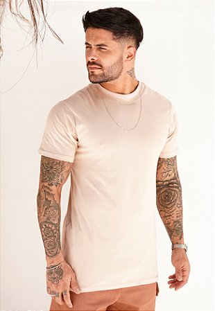 Camiseta Gola Média Nude