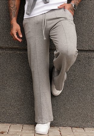 Calça Moletinho Cinza Mescla