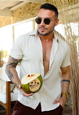Camisa Viscolinho Areia