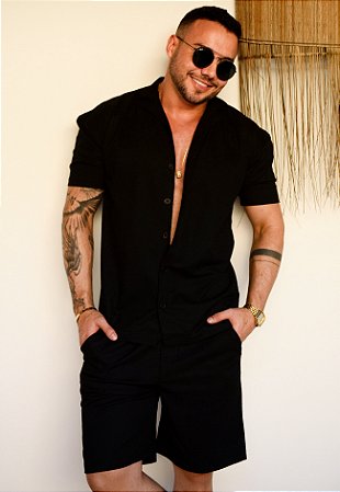 Conjunto Texturizado Preto