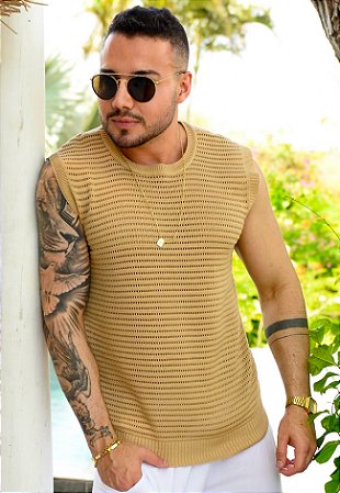 Regata Tricot Caramelo