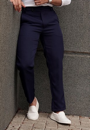 Calça Alfaiataria Italiana Azul Marinho