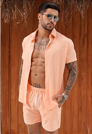 Conjunto Crepe Light Coral