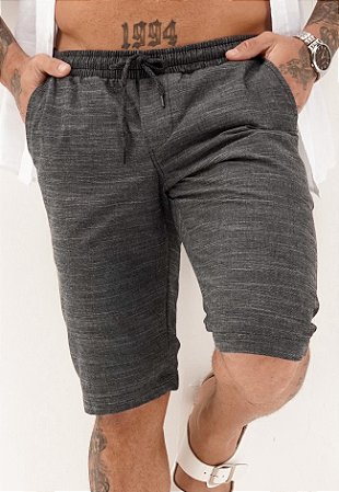 Bermuda Linho Cinza Grafite