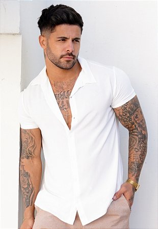 Camisa Viscose Off White