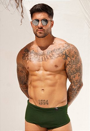 Sunga Classic Verde Militar (Alta demanda – leia a descrição)