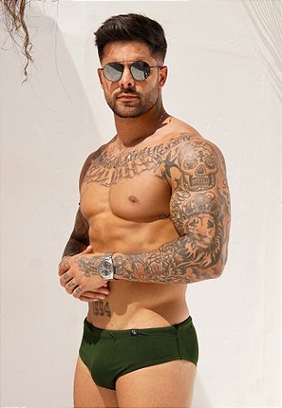 Sunga Slim Verde Militar (Alta demanda – leia a descrição)