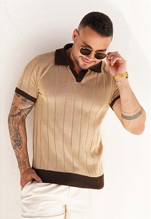 Camiseta Tricot Bicolor Nude