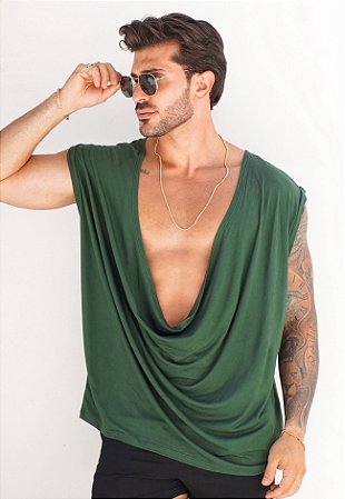 Regata Decote Verde Militar