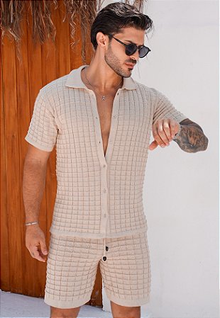 Conjunto Tricot Areia