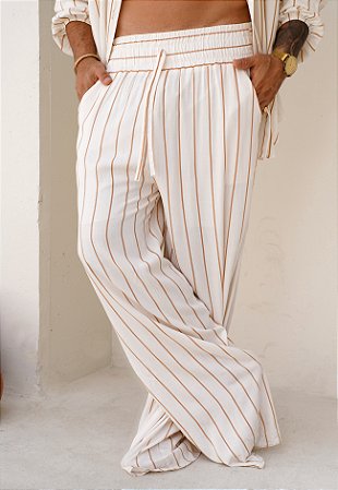 Calça Pantalona Listrada